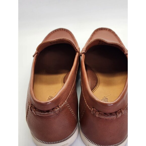 Polo Ralph Lauren Merton Venetian Loafers Size 9D Tan Leather Slip-On Shoes - Picture 8 of 16